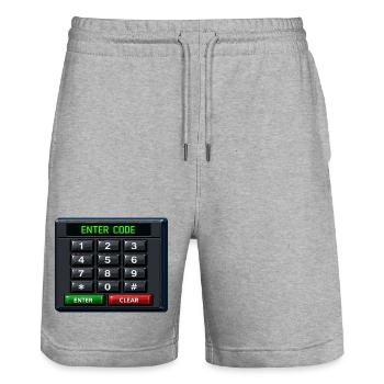 Entrée du code Clavier néon - Short de jogging bio TRAINER Stanley/Stella unisexe - gris chiné - Devant - Nik (191cm) & Marisol (170cm)
