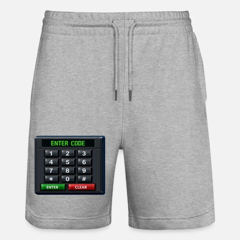 Entrée du code Clavier néon - Short de jogging bio TRAINER Stanley/Stella unisexe - gris chiné