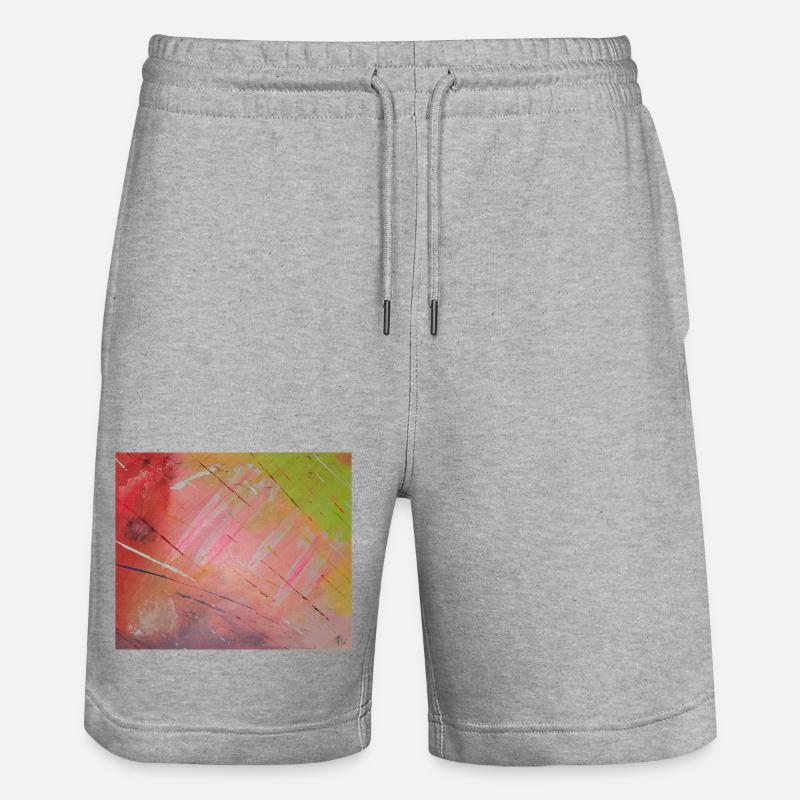 Néon Diagonale Abstrait - Short de jogging bio TRAINER Stanley/Stella unisexe - gris chiné