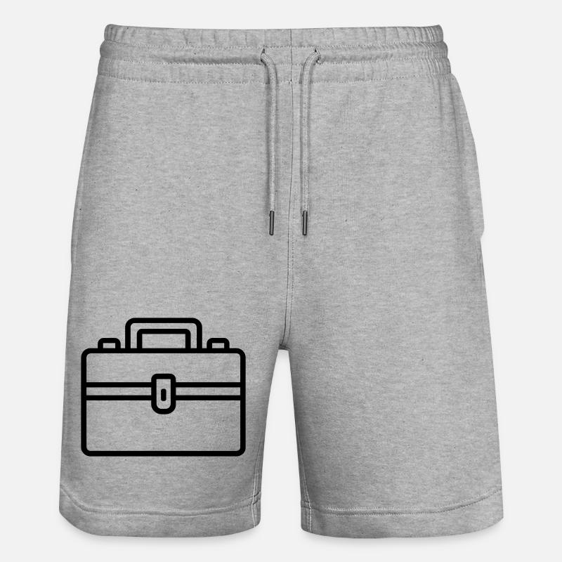 Werkzeugkasten - Stanley/Stella Unisex Bio Joggingshorts Trainer - Grau meliert