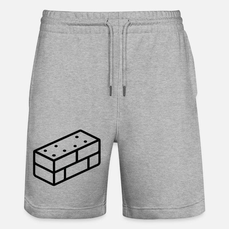 brique - Short de jogging bio TRAINER Stanley/Stella unisexe - gris chiné