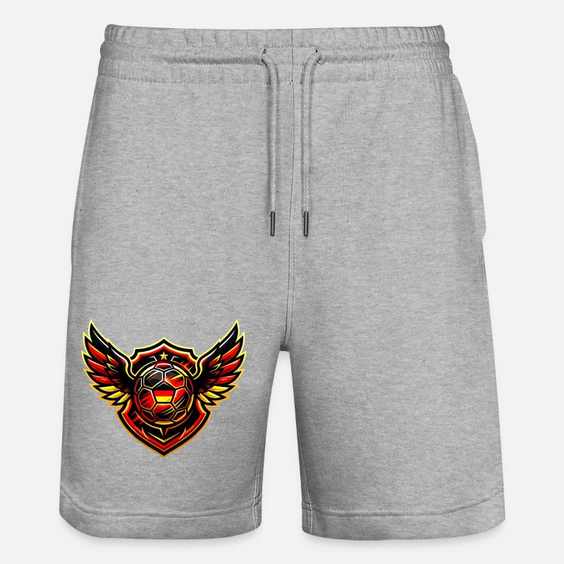 Blason de Soccer Germany - Short de jogging bio TRAINER Stanley/Stella unisexe - gris chiné