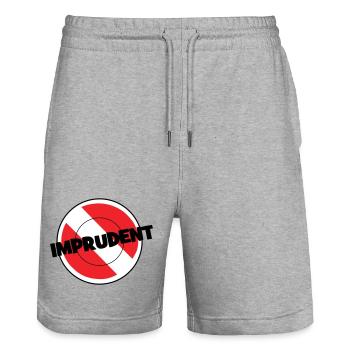 reckless - Stanley/Stella Trainer Unisex Organic Jogging Shorts - heather grey - Front - Nik (191cm) & Marisol (170cm)