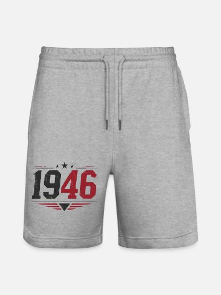 Année de naissance sport 1946 - Short de jogging bio TRAINER Stanley/Stella unisexe - gris chiné