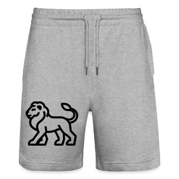 chimère - Short de jogging bio TRAINER Stanley/Stella unisexe - gris chiné - Devant - Nik (191cm) & Marisol (170cm)