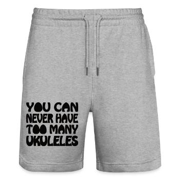 You can never have too many Ukuleles - Stanley/Stella Unisex Bio Joggingshorts Trainer  - Grau meliert - Vorne - Nik (191cm) & Marisol (170cm)