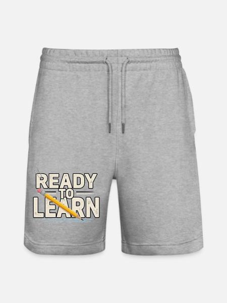 Student Motivation – Ready to Learn - Stanley/Stella Trainer Unisex Organic Jogging Shorts - heather grey