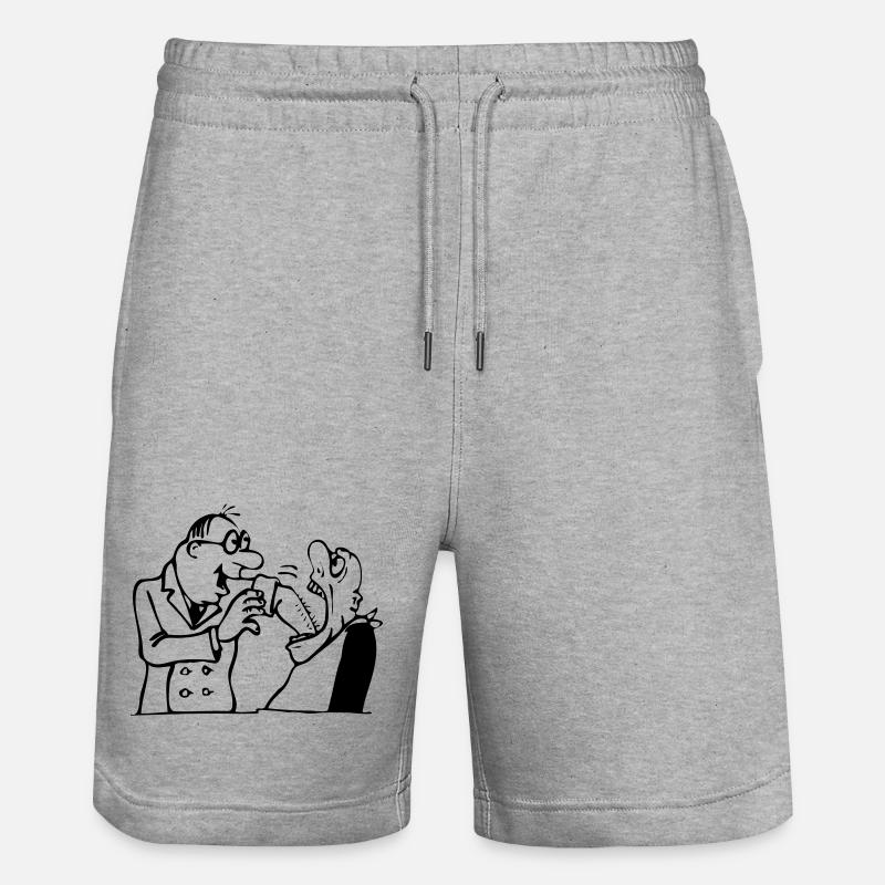 Dentiste - Short de jogging bio TRAINER Stanley/Stella unisexe - gris chiné