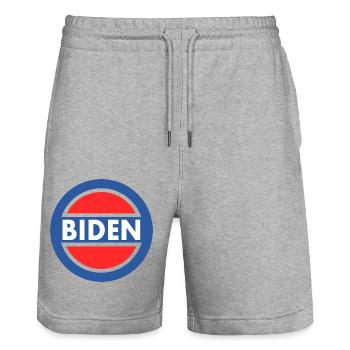 Biden - Short de jogging bio TRAINER Stanley/Stella unisexe - gris chiné - Devant - Nik (191cm) & Marisol (170cm)