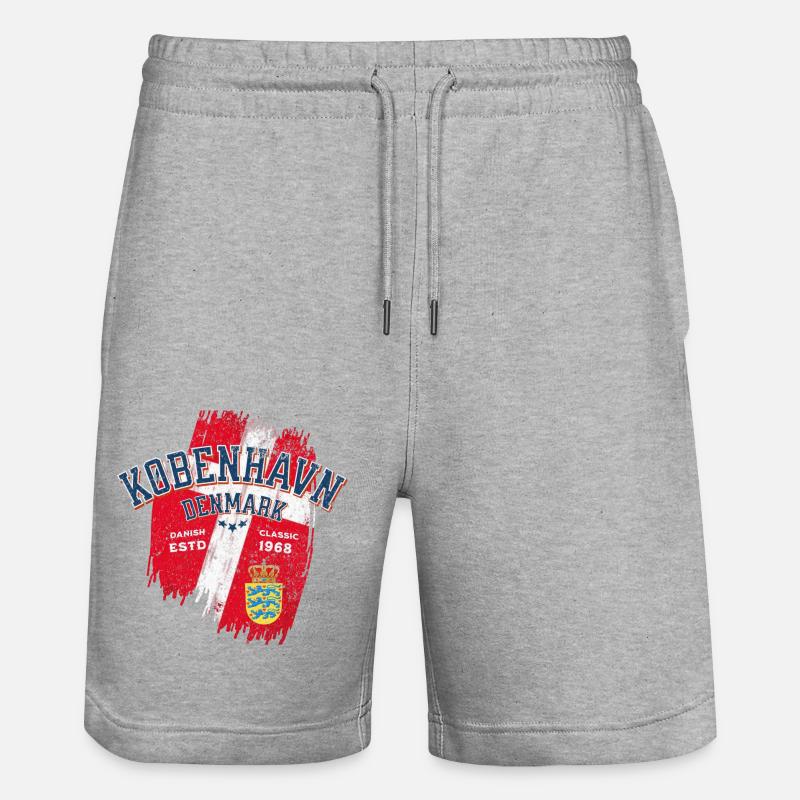 Kobenhavn Denmark Danish classic - Short de jogging bio TRAINER Stanley/Stella unisexe - gris chiné