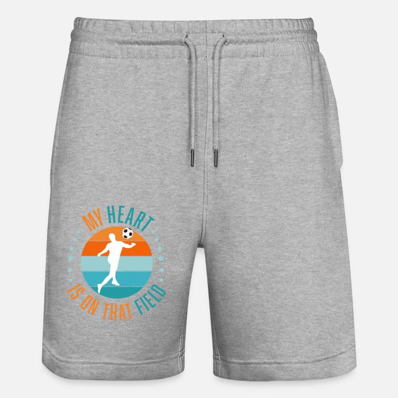 Fußball Leidenschaft - Stanley/Stella Unisex Bio Joggingshorts Trainer  - Grau meliert