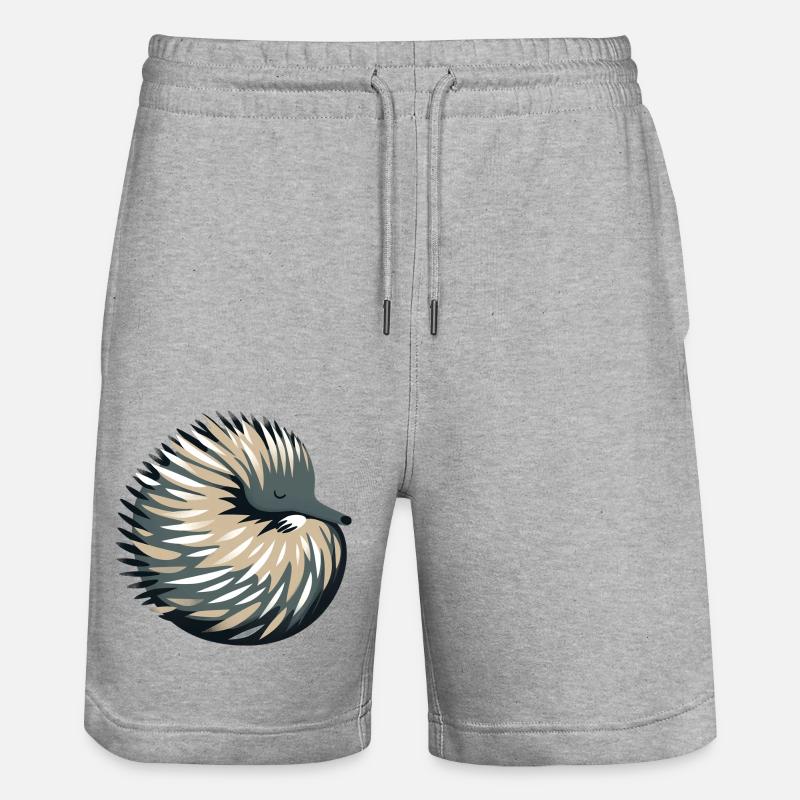 Echidna - Stanley/Stella Trainer Unisex Organic Jogging Shorts - heather grey