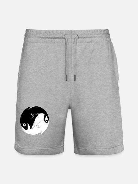 Ying-Yang Fish - Stanley/Stella Trainer Unisex Organic Jogging Shorts - heather grey