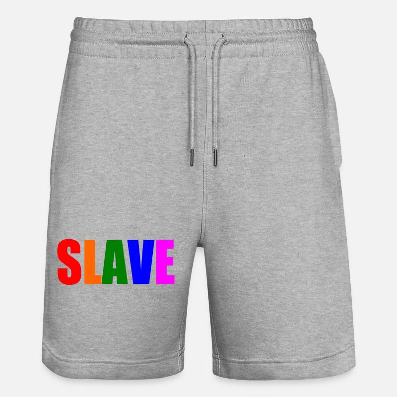 Slave - Stanley/Stella Trainer Unisex Organic Jogging Shorts - heather grey