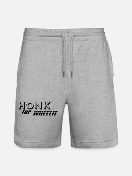 Honk for Wheelie - Stanley/Stella Unisex Bio Joggingshorts Trainer  - Grau meliert