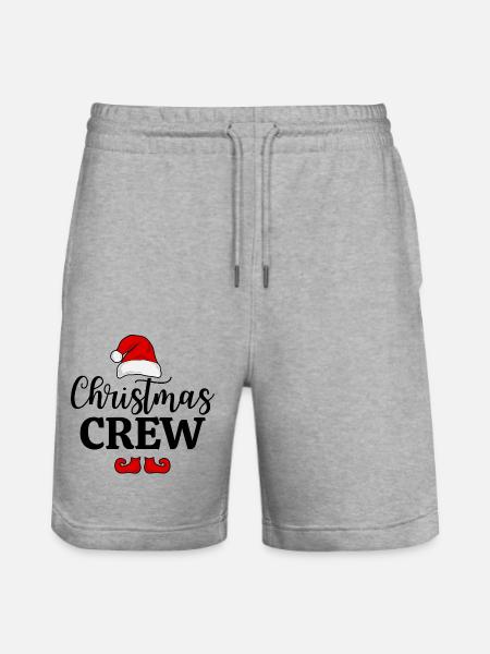 WEIHNACHTS-CREW - Stanley/Stella Unisex Bio Joggingshorts Trainer  - Grau meliert