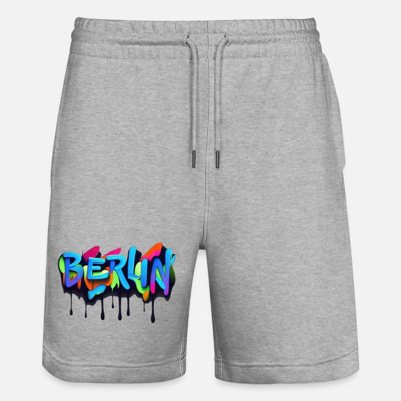 Berlin Graffiti - Short de jogging bio TRAINER Stanley/Stella unisexe - gris chiné