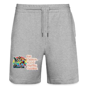 Ich übe mich darin, Sport zu vermeiden - Stanley/Stella Unisex Bio Joggingshorts Trainer  - Grau meliert - Vorne - Nik (191cm) & Marisol (170cm)