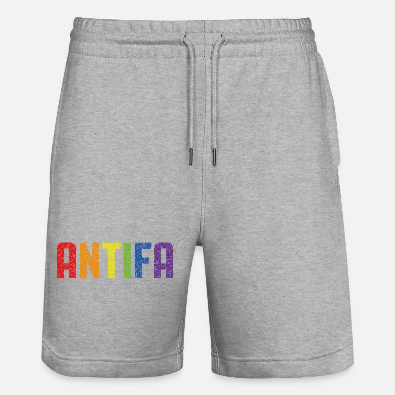 Fierté Antifa - Short de jogging bio TRAINER Stanley/Stella unisexe - gris chiné
