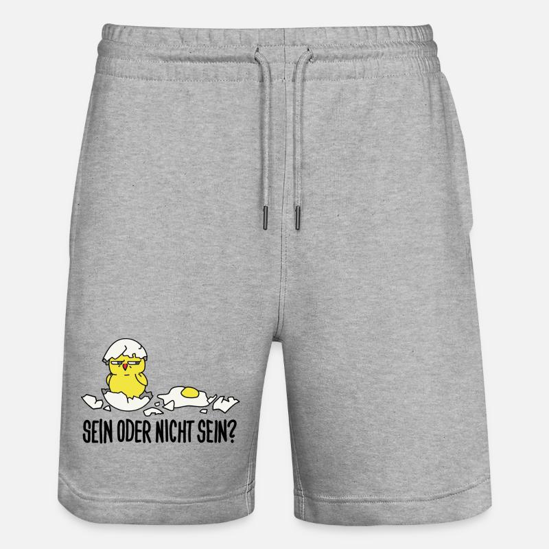 sein oder nicht sein - Stanley/Stella Unisex Bio Joggingshorts Trainer  - Grau meliert