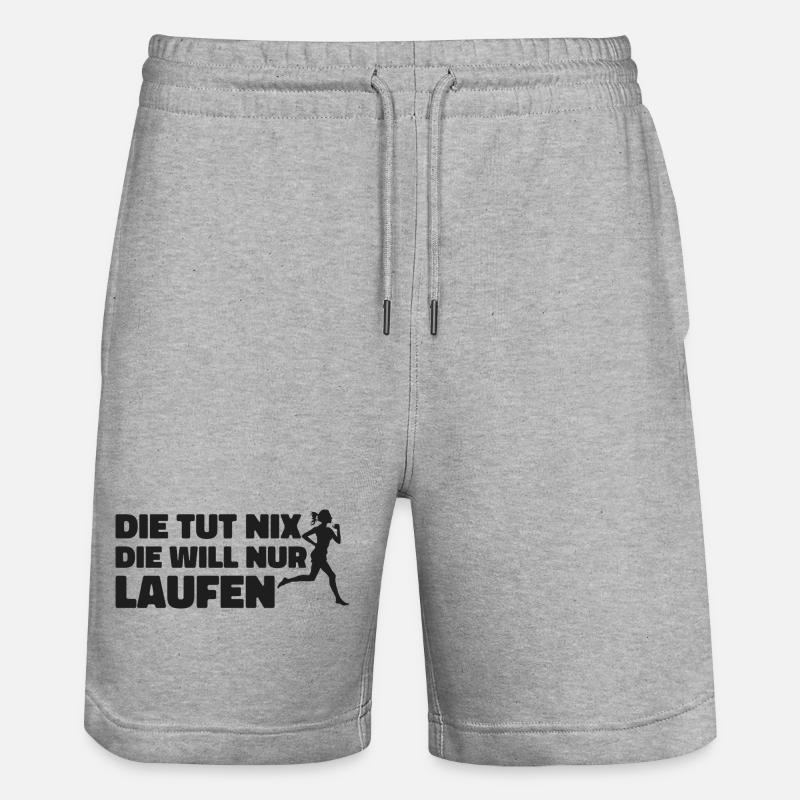 Runner Sport Running Gift - Short de jogging bio TRAINER Stanley/Stella unisexe - gris chiné