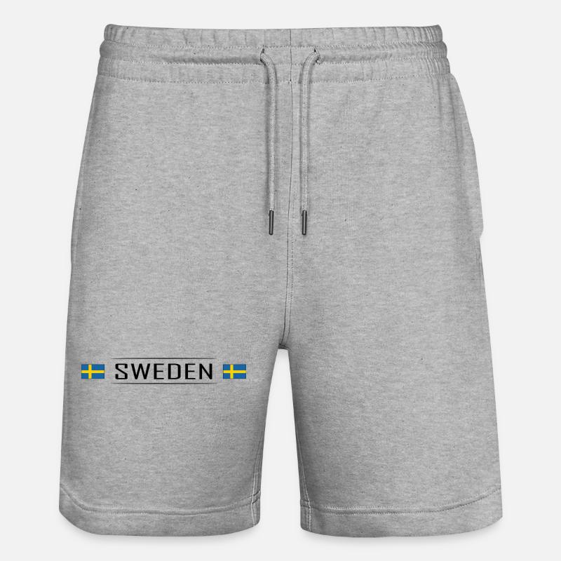 Suède Pays Suède Scandinavie Vacances - Short de jogging bio TRAINER Stanley/Stella unisexe - gris chiné