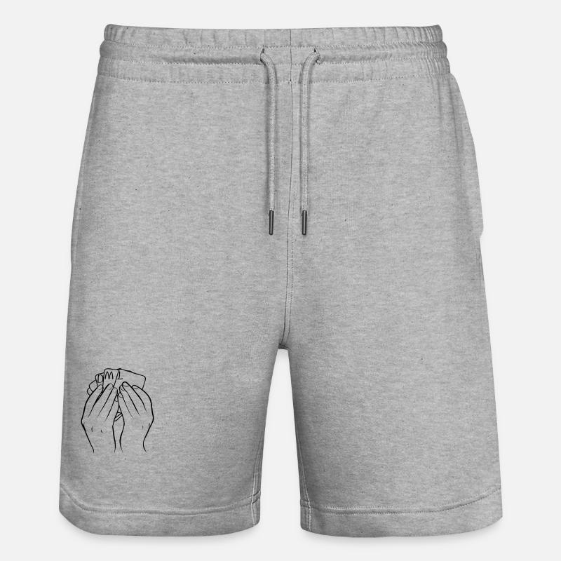 DML card game - Stanley/Stella Trainer Unisex Organic Jogging Shorts - heather grey