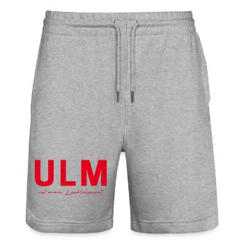 Ulm T-Shirt – Perfect for fans - Stanley/Stella Trainer Unisex Organic Jogging Shorts - heather grey - Front - Nik (191cm) & Marisol (170cm)