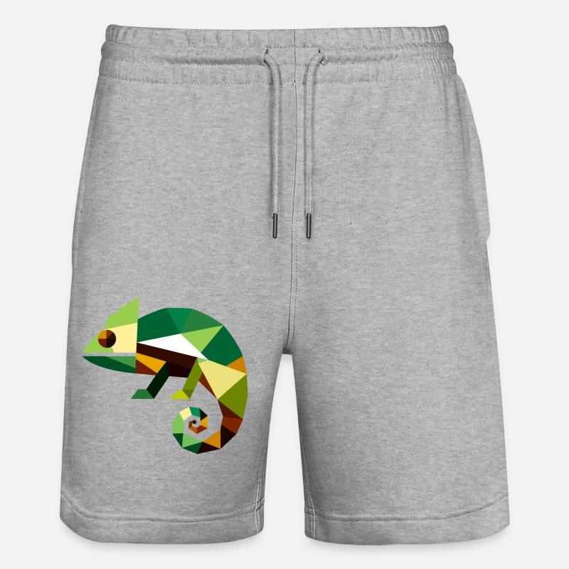 Caméléon géométrique - Short de jogging bio TRAINER Stanley/Stella unisexe - gris chiné