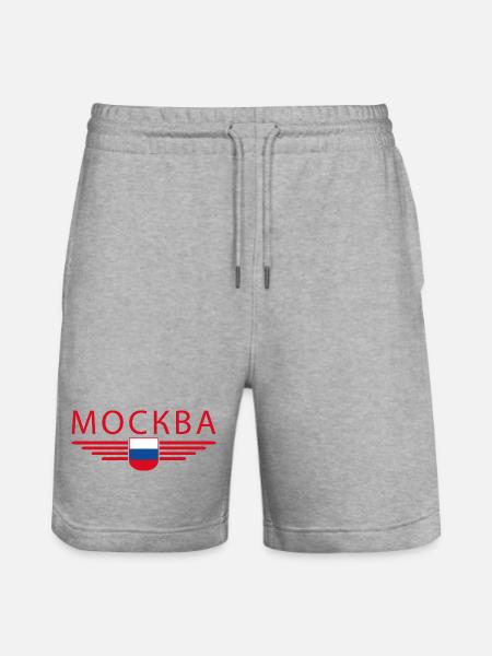 Moscow T-Shirt – Metropolis of Elegance - Stanley/Stella Trainer Unisex Organic Jogging Shorts - heather grey