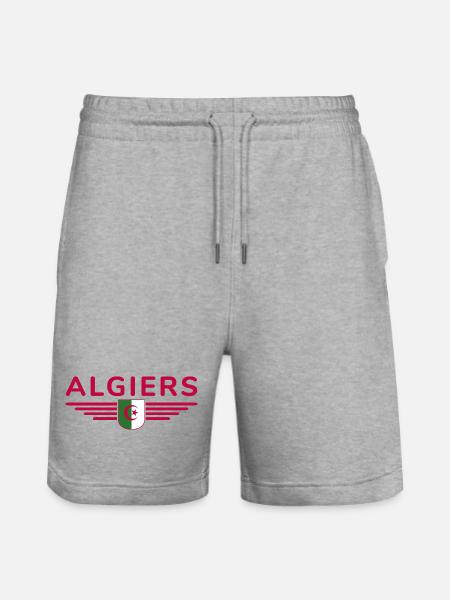 Algiers Design – Capital of Algeria - Stanley/Stella Trainer Unisex Organic Jogging Shorts - heather grey