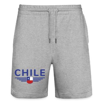 Chile Design – For fans and lovers - Stanley/Stella Trainer Unisex Organic Jogging Shorts - heather grey - Front - Nik (191cm) & Marisol (170cm)