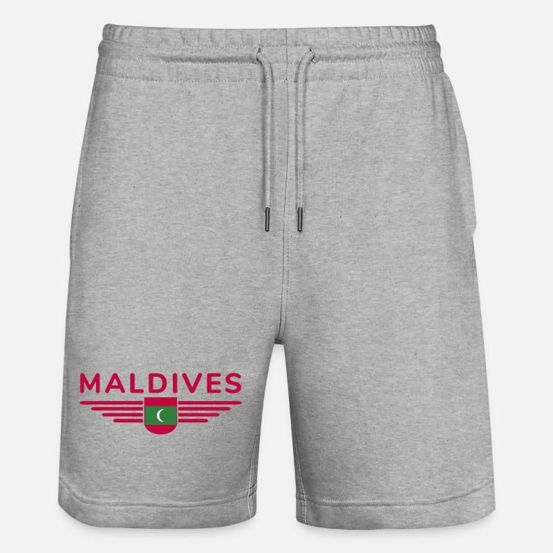 Malediven Fans: Exklusive Shirts - Stanley/Stella Unisex Bio Joggingshorts Trainer  - Grau meliert