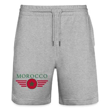 I Love Morocco, Elegance Style Design T-Shirt - Stanley/Stella Trainer Unisex Organic Jogging Shorts - heather grey - Front - Nik (191cm) & Marisol (170cm)
