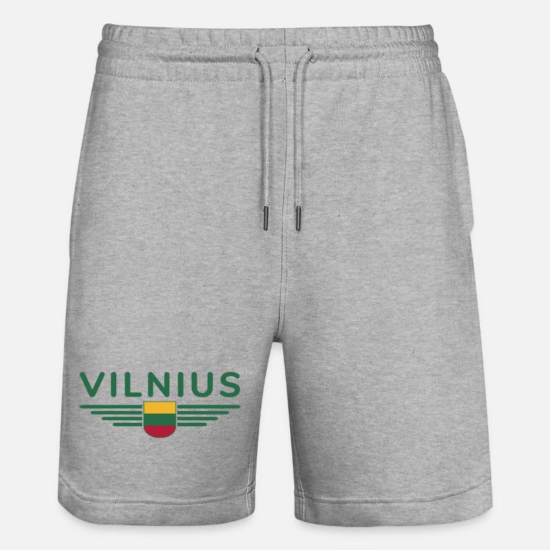 T-shirt Vilnius – Déclaration élégante - Short de jogging bio TRAINER Stanley/Stella unisexe - gris chiné