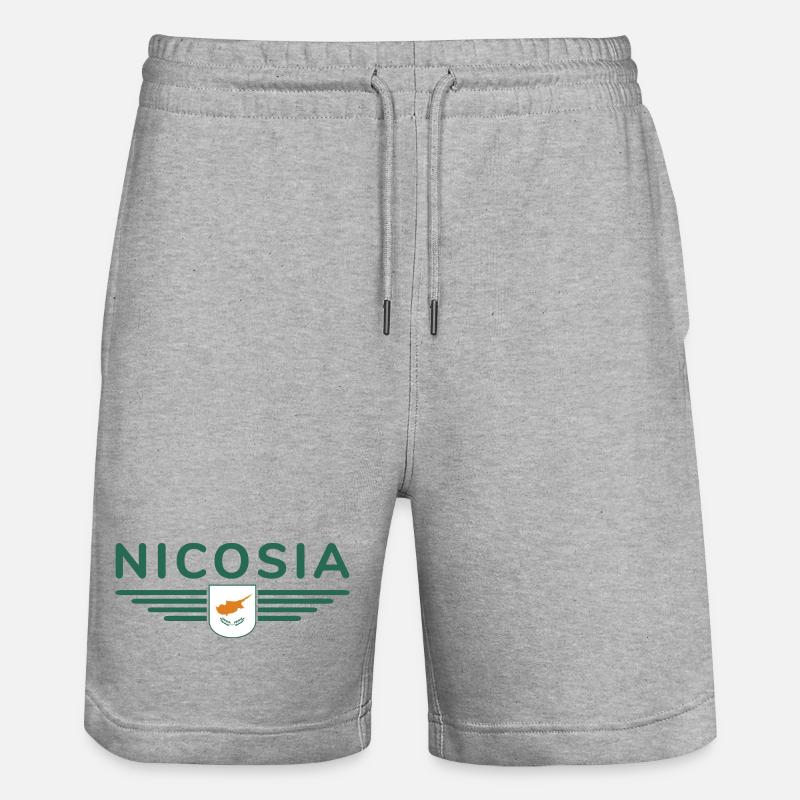 Nicosia Design – Capitale de Chypre - Short de jogging bio TRAINER Stanley/Stella unisexe - gris chiné