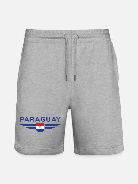 Paraguay Fan T-Shirt - Stanley/Stella Trainer Unisex Organic Jogging Shorts - heather grey