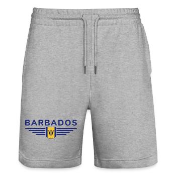 Barbados T-Shirt: Karibik-Feeling pur - Stanley/Stella Unisex Bio Joggingshorts Trainer  - Grau meliert - Vorne - Nik (191cm) & Marisol (170cm)