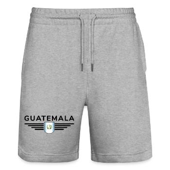J’aime le Guatemala, T-shirt Style Design - Short de jogging bio TRAINER Stanley/Stella unisexe - gris chiné - Devant - Nik (191cm) & Marisol (170cm)