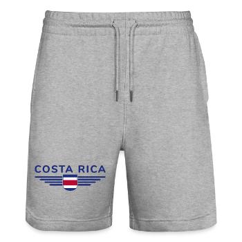 Costa Rica T-Shirt – Pura Vida Style - Short de jogging bio TRAINER Stanley/Stella unisexe - gris chiné - Devant - Nik (191cm) & Marisol (170cm)
