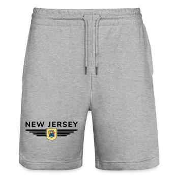 New Jersey Fan T-Shirt – Perfect for fans! - Stanley/Stella Trainer Unisex Organic Jogging Shorts - heather grey - Front - Nik (191cm) & Marisol (170cm)
