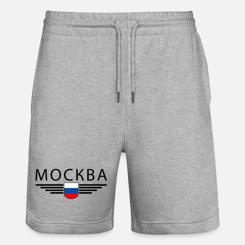T-Shirt Moscou – Métropole de l’Elégance - Short de jogging bio TRAINER Stanley/Stella unisexe - gris chiné