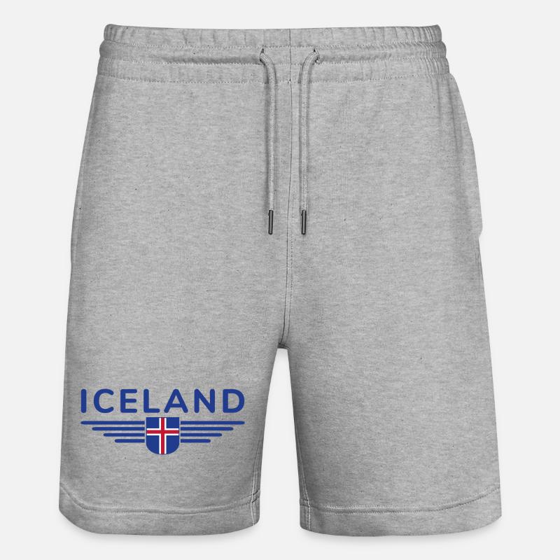 J’aime l’Islande Design T-Shirt Tenue - Short de jogging bio TRAINER Stanley/Stella unisexe - gris chiné