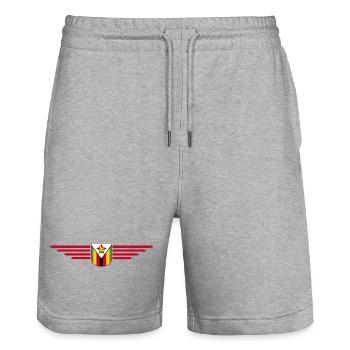 T-shirt Zimbabwe pour les fans de l’Afrique - Short de jogging bio TRAINER Stanley/Stella unisexe - gris chiné - Devant - Nik (191cm) & Marisol (170cm)