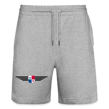 Conception du t-shirt Panama - Short de jogging bio TRAINER Stanley/Stella unisexe - gris chiné - Devant - Nik (191cm) & Marisol (170cm)