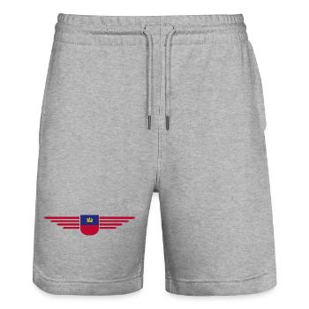 Conception de t-shirt Liechtenstein pour les fans - Short de jogging bio TRAINER Stanley/Stella unisexe - gris chiné - Devant - Nik (191cm) & Marisol (170cm)