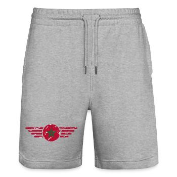 I Love Morocco, Elegance Style Design T-Shirt - Stanley/Stella Trainer Unisex Organic Jogging Shorts - heather grey - Front - Nik (191cm) & Marisol (170cm)