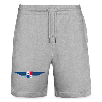 Conception du t-shirt Panama - Short de jogging bio TRAINER Stanley/Stella unisexe - gris chiné - Devant - Nik (191cm) & Marisol (170cm)