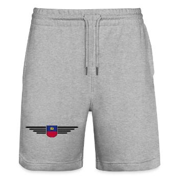 Conception de t-shirt Liechtenstein pour les fans - Short de jogging bio TRAINER Stanley/Stella unisexe - gris chiné - Devant - Nik (191cm) & Marisol (170cm)