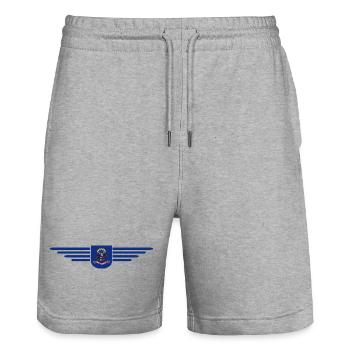 North Dakota Fan T-Shirt – Perfect for Fans - Stanley/Stella Trainer Unisex Organic Jogging Shorts - heather grey - Front - Nik (191cm) & Marisol (170cm)